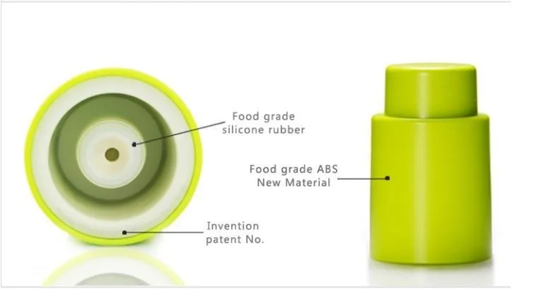 

Creative Push-type vacuum wine stopper Bottle stopper wine Bottle cap