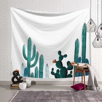 

Cactus Large Tapestry Wall Hanging Fresh Beach Towel Polyester Thin Blanket Yoga Shawl Mat Drop Shipping Wholesale