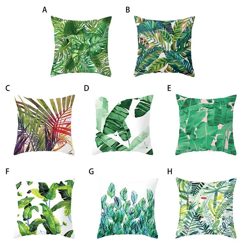 

New 45x45cm Square Decorative Pillow Case Geometric Striped Print Flower Pillowcase For Home