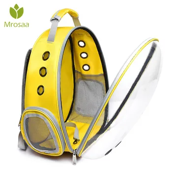 

Hot Portable Carry Backpack Dog Cat Transparent Space Capsule Breathable Shoulder Bag Pet Outside Travel Dogs Cat Carrying Cave