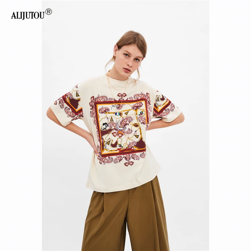 Zaraing crossover Porky Pig Cartoon Short sleeve Tshirt For Women 2019 summer Cute Casual Tops Female Print Tees O Neck T-shirts