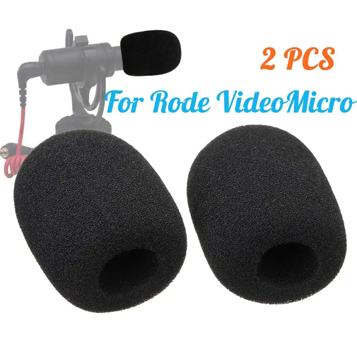 

a pair comfortable and soft Microphone Foam Windscreen Cover Round Ball Sponge