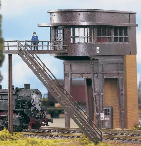

1/87 Train Model Ho Scale DIY Architectural Model Kit Plastic Assembled Signal Light Control Tower Sand Table Material Shipping