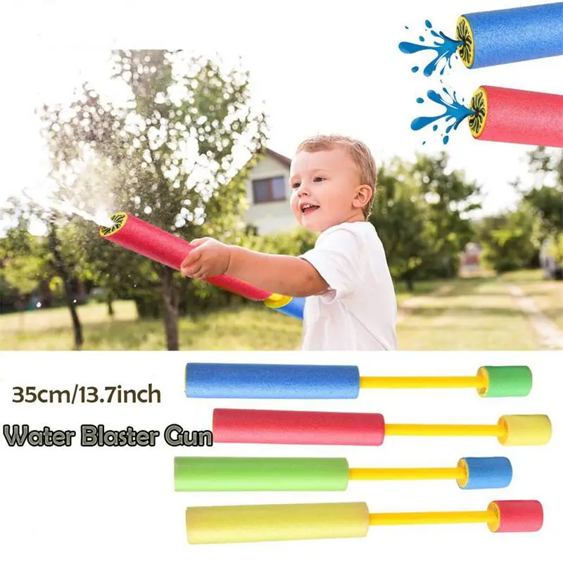  Summer Water Guns Kids Toys Gun Foam Inflatable Pull Foam Water Gun Swimming Play Water Pistol Kids Toys For Bath Beach Toys