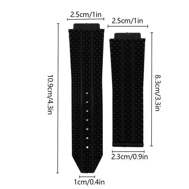 Новинка, аксессуары для часов, 24 мм, силиконовый ремешок, пластик, черный, для мужчин и женщин, ремешок для часов HUBLOT, сменный, для мужчин, t, браслет, ремни