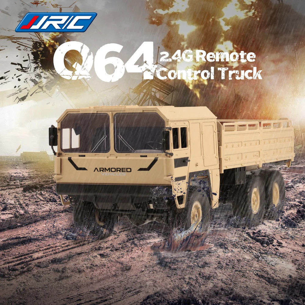 Радиоуправляемая машина JJR/C Q64 1:16 внедорожный военный автомобиль 2 4G 6WD