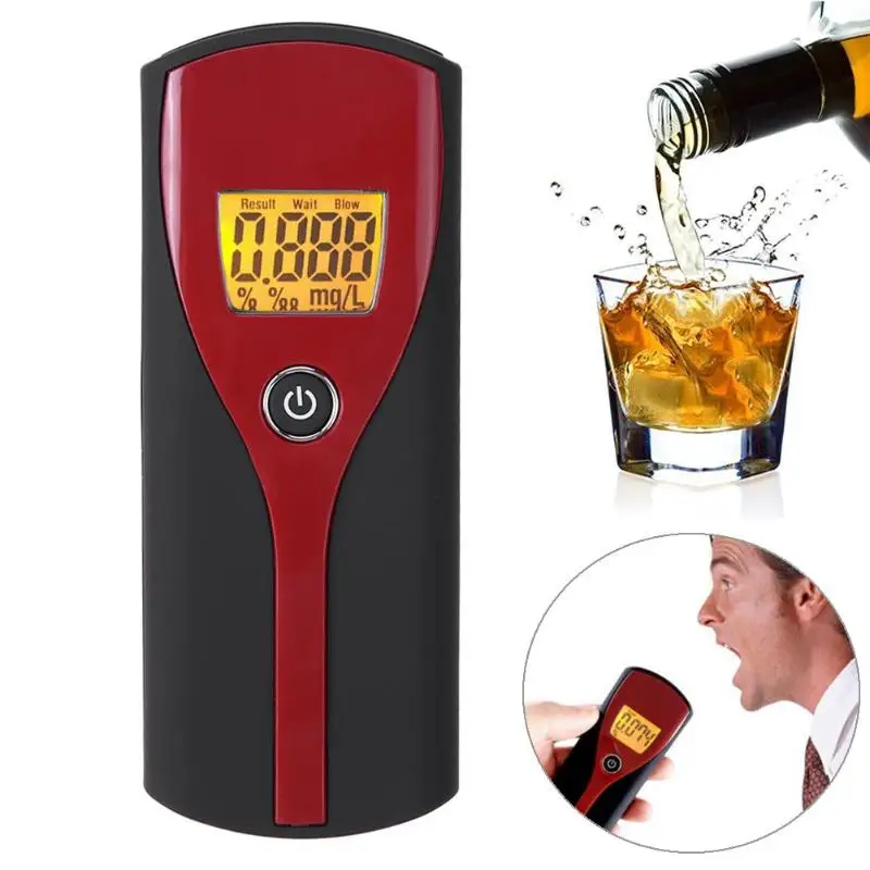 Профессиональный электронный цифровой тестер дыхания спирта легко использовать алкогольный Алкоголь метр анализатор детектор с ЖК-дисплеем