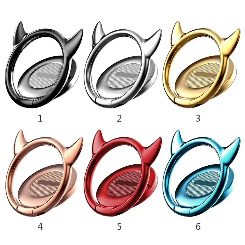 Zinc Alloy Devil Key Ring Phone Holder Bracket 360 Degree Rotary Phone Back Mount Ring Support Stand for iPhone Samsung Zinc Alloy Devil Key Ring Phone Holder Bracket 360 Degree Rotary Phone Back Mount Ring Support Stand for iPhone Samsung