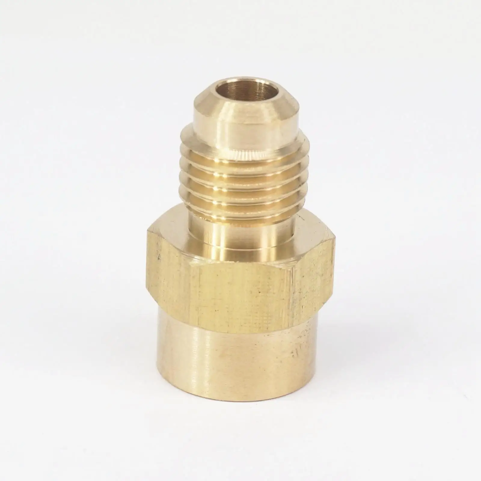 

SAE Thread 7/16"-20 UNF Fit Tube OD 1/4" -1/8" NPT Female Brass SAE 45 Degree Pipe Fitting Adapters 1000 PSI