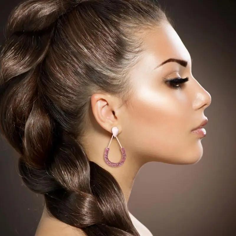 

Fashion Women Ear Stud Cartilage Stainless Steel Ear Stud Crystal Zircon Earrings Piercing Jewelry brincos