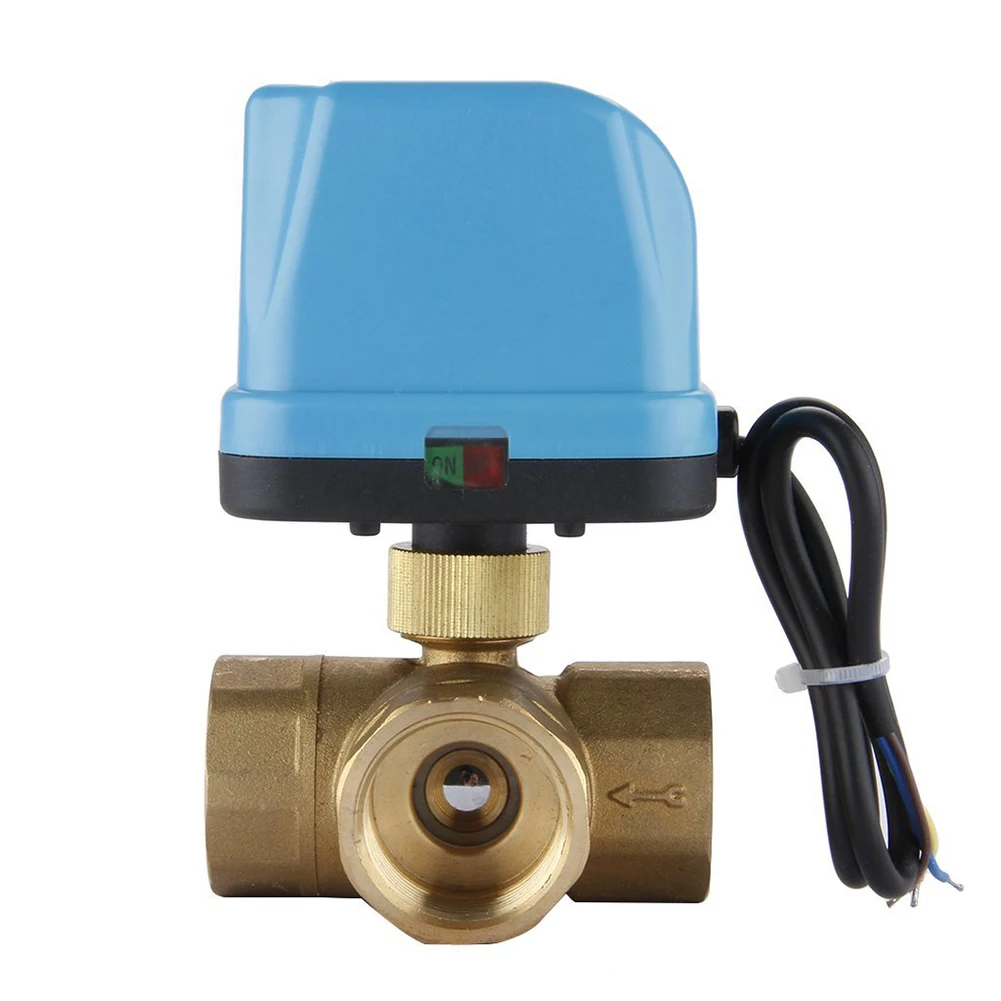 

ELEG-DN25 (G1.0 Inch) 3 Way 220V Zone Valve Electric Valve Ball Valve Three Way Valve Motor Ball Valve Reversing Valve with LE