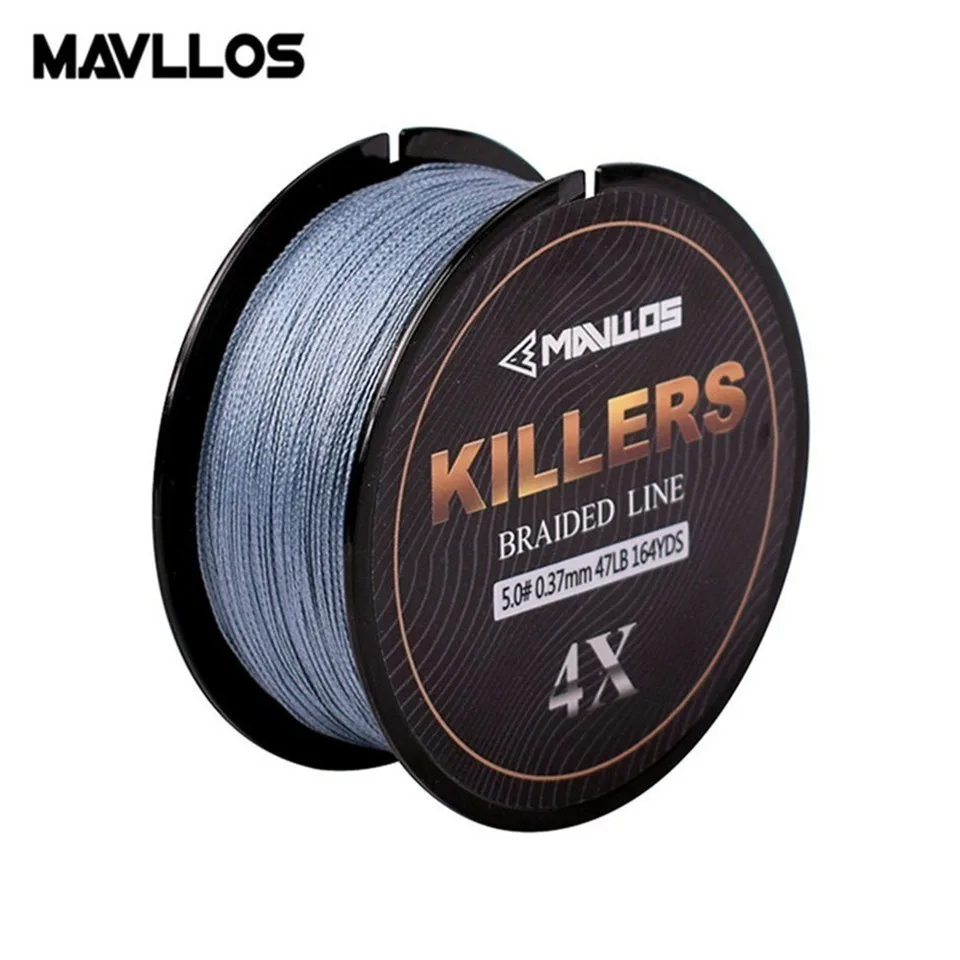 Mavllos القتلة 150 M 220 M الصيد مضفر خط 4 نسج 8-80Lb سوبر قوية منخفضة الذاكرة المياه المالحة المتعددة الشعيرات خيط صنارة الصيد
