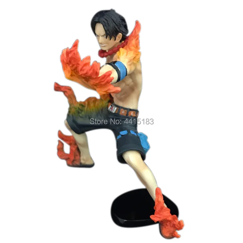 Anime One Piece Portgas.D. Ace With Fire Ace 36th PVC Action Figure Doll Collectible Model Baby Toy Christmas Gift For Children
