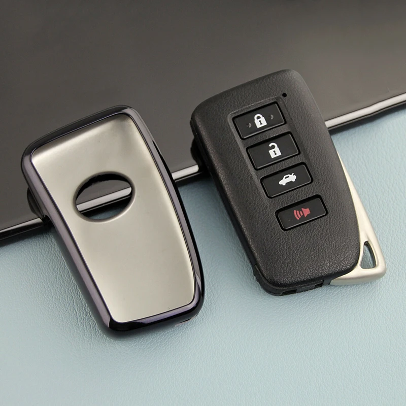 

New 1 Pc Car Key Fob Case Cover Holder Black TPU For Lexus IS ES GS LX RC NX RX