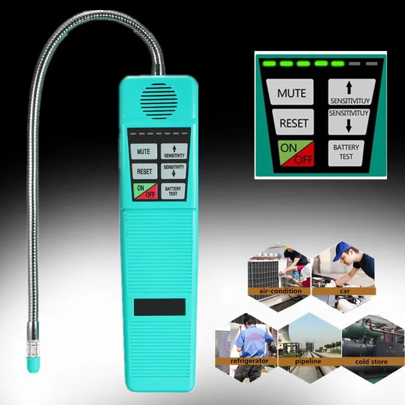 

New Arrival Cost-effective Halogen Refrigerant Gas Leak Detector Leakage R22 R134a HVAC Sensitivity Air Quality Monitor