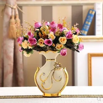 

Beautiful Golden Vase, Creative Home Office Desktop Decoration, Wedding Decoration Gift