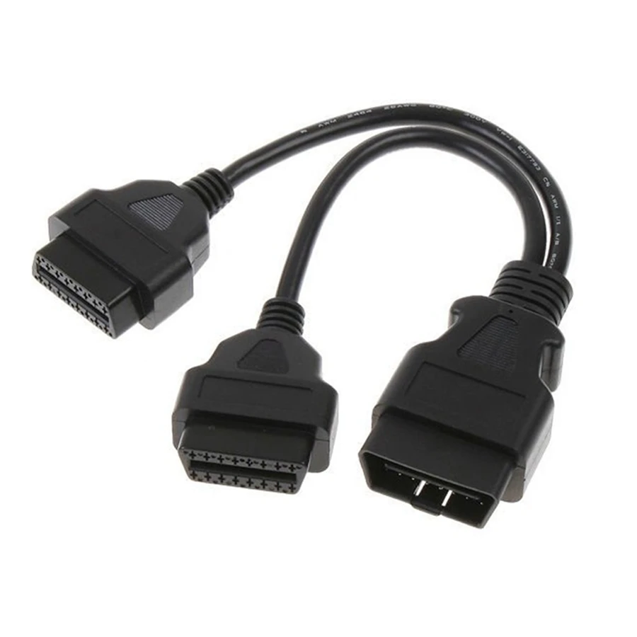 A + качество 30 см OBD2 16 контактный кабель удлинитель сплиттер Мужской Двойной