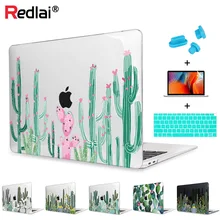 Жесткий чехол Redlai С КАКТУСОМ, защитная оболочка клавиатуры для MacBook Air 13 A1466 A1932 Pro retina 12 13 1" Touch bar