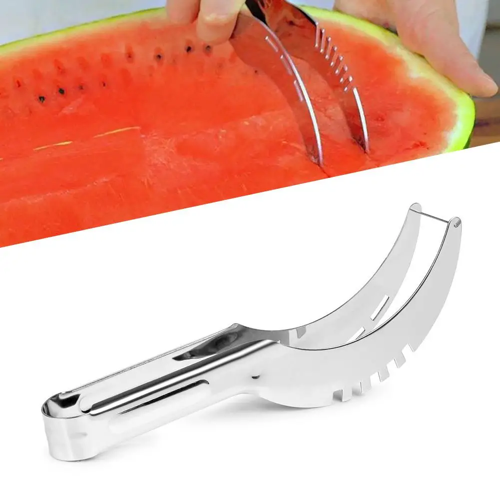 

High Quality Useful Clean Safe Watermelon Slicer Fruit Slicer Cutter Peeler Server Corer Scoop Stainless Steel Utensil Tool PJW