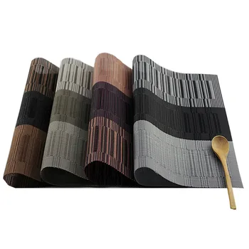 

4 pieces/lot Placemat Coasters Heat-insulated Tableware Table Decor PVC Kitchen Dinning Bowl Dish Waterproof Pad Mat
