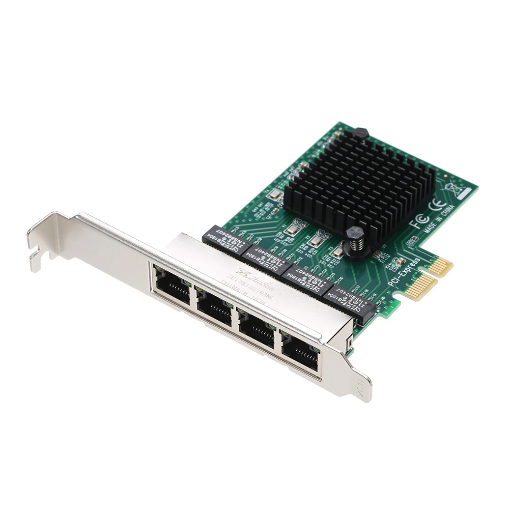 Network Server Card 4 Ports Gigabit 1000M PCI E Adapter