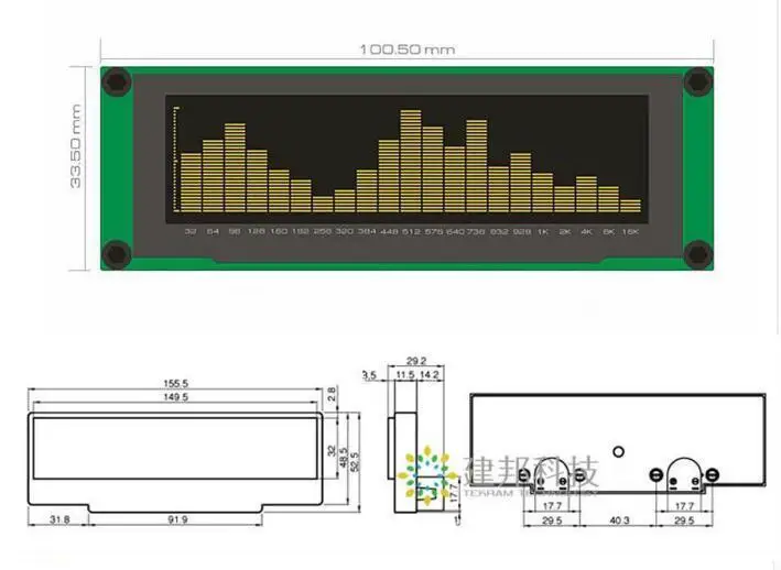 DYKB AK2132 OLED анализатор музыкального спектра индикатор уровня звука усилитель