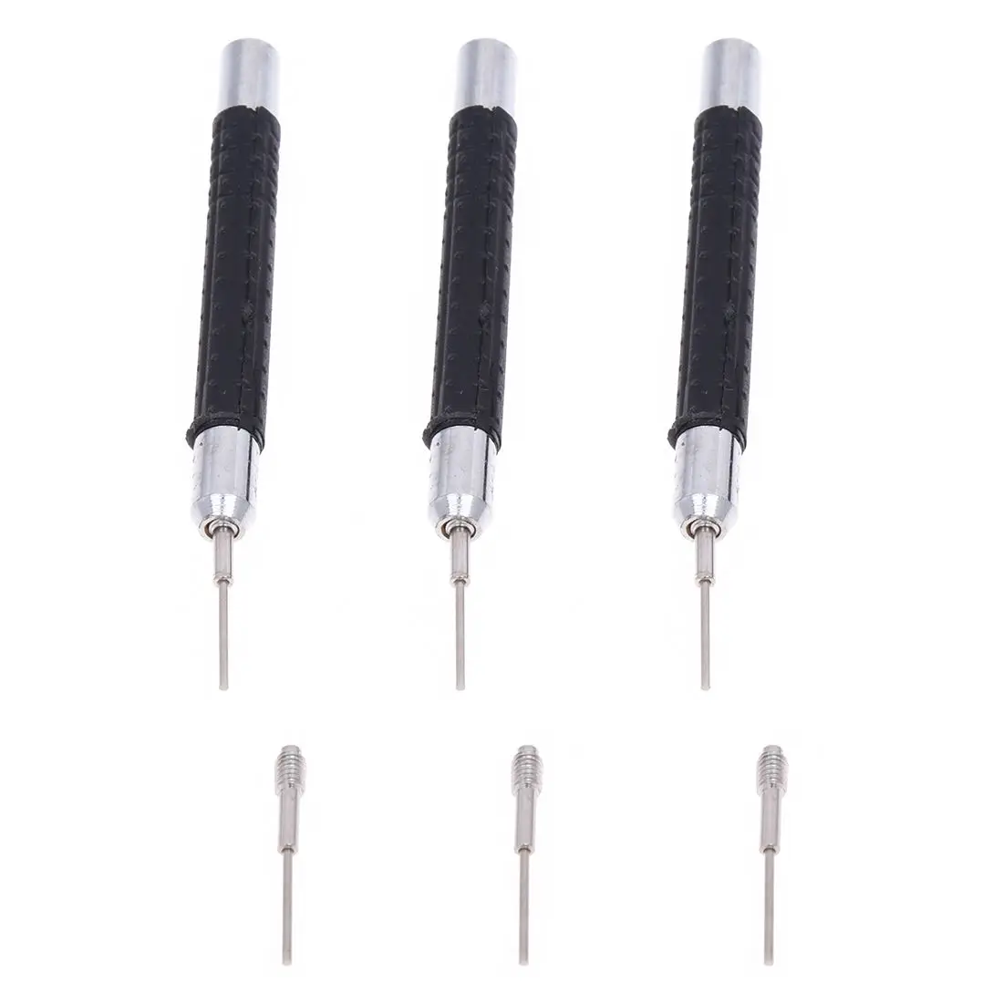 

3x Pin Remover pen extractors watchband change 0.7-0.9mm watchband tool bracelet shorter +3 Pen (Black)