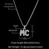 UWIN petit nom personnalisé lettres pendentif collier combinaison mots nom avec 4mm chaînes de Tennis bijoux en zircon cubique glacé ► Photo 2/6