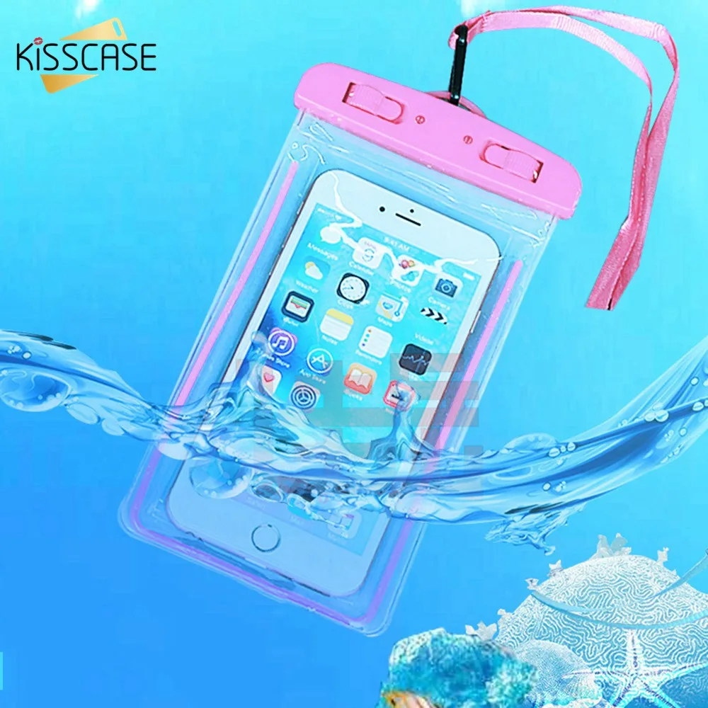 KISSCASE Универсальный светящийся водонепроницаемый чехол для фотографии плавания