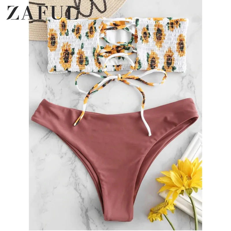 sunflower bandeau bikini