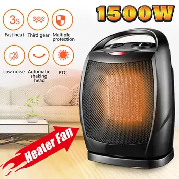 

1500W Electric Air Heater Fan Mini Handy Heater PTC Heating Room Stove Radiator Winter Warmer For Home Office