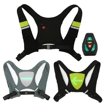 

Wireless Remote Control Warning New Vest With Led Light Turn Signal Light Bicycle Riding Night Warning Guiding Bag