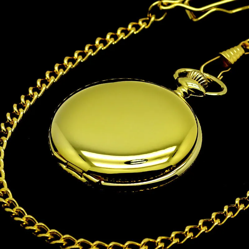 Sell like Hot Cakes, Korea Fashion Creative Stylish Pocket Watch Polishing Metal Black Vintage Quartz Pocket Watch