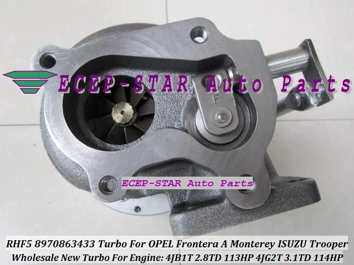 RHF5 VICC 8970863433 Turbo Turbocharger For OPEL Frontera A Monterey ISUZU Trooper Engine 4JB1T 2.8TD 113HP 4JG2T 3.1TD 114HP (3)