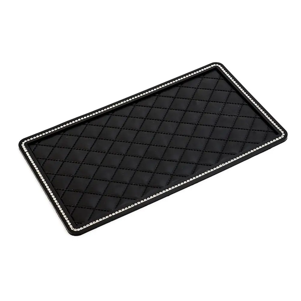 

Non-Slip Mat With Rhinestone Car Decoration Latex Material Anti-slip Can Be Washed 27cm*15cm Wholesale Purchasing