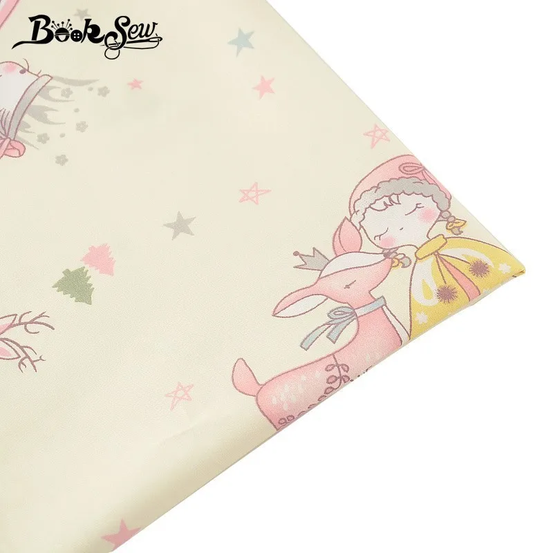 

Booksew 100% Cotton Twill Fabric Lovely Girls Tissu Tecido Sewing Cloth Quilting DIY Bedsheet Baby Patchwork Doll Craft Tela CM