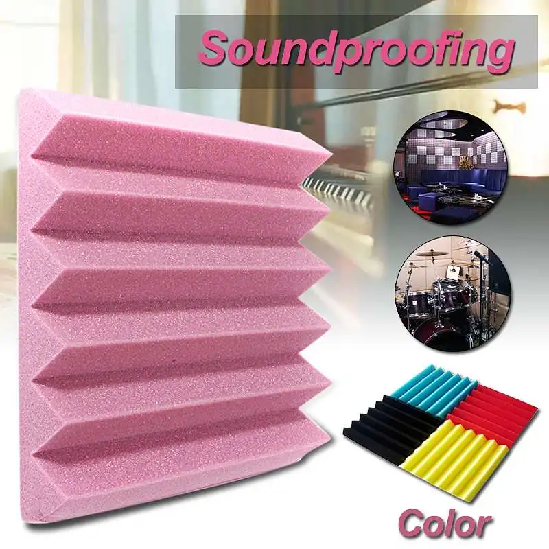 

6Pcs 30 x 30 x 5cm Soundproofing Foam Acoustic Foam Sound Treatment Studio Room Absorption Wedge Tiles Polyurethane foam