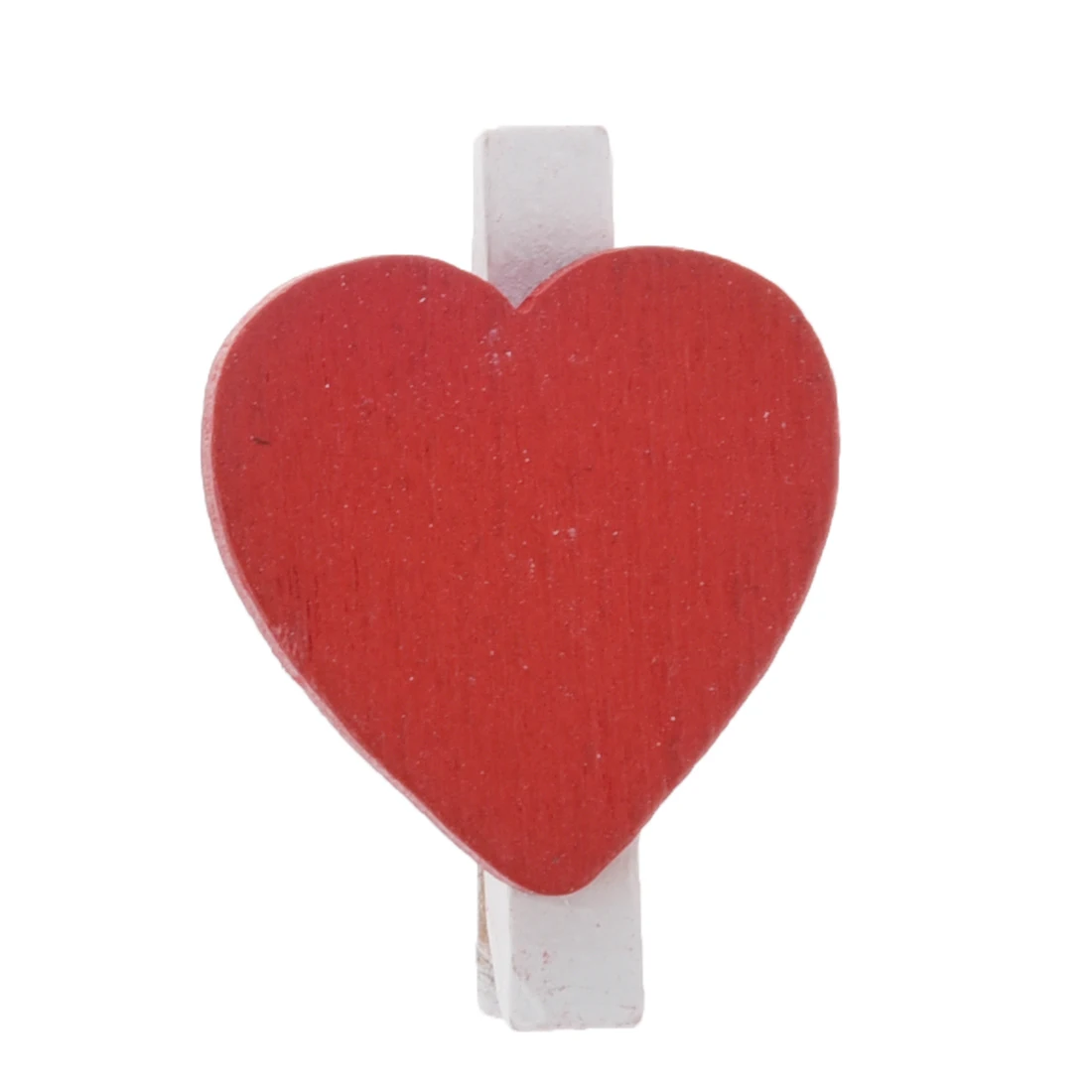 

50 PCs Small Mini Wooden Clothes Pegs / Decorative Pegs with Hearts White