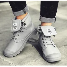 Модные мужские ботинки для отдыха, байкерские ботинки с круглым носком на низком каблуке в стиле панк, уличная парусиновая обувь на шнуровке