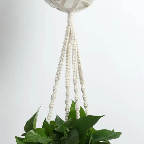 Macrame Plant Hangers 4 Pack In Different Designs Handmade Indoor Wall Hanging Planter Holder Modern Boho Home Decoration|Подвесные