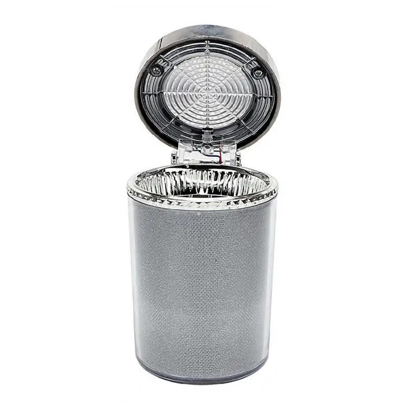 

1PC Silver Car Ashtray With LED Lamp Ashtray Portable Luminous Ashtray Auto Interior Supplies Decoration