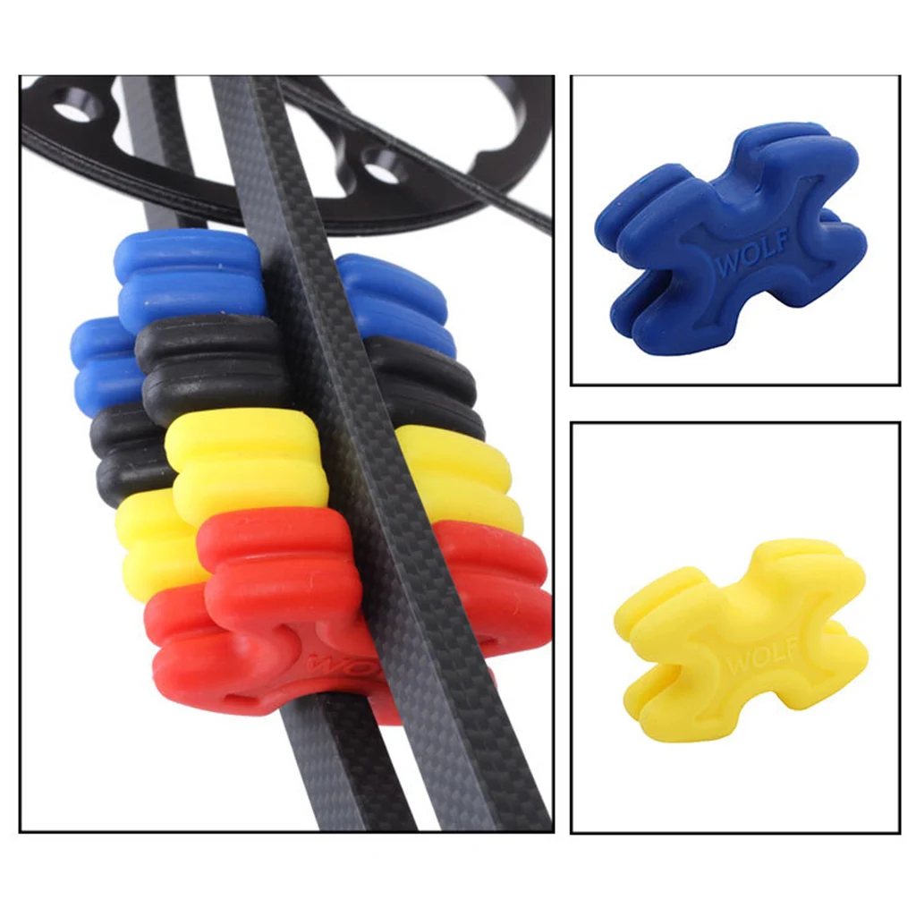 

2 Pair Archery Rubber Bow Limbs Vibration Damper Dampener Stabilizer Silencers for Split Limb Compound Bows