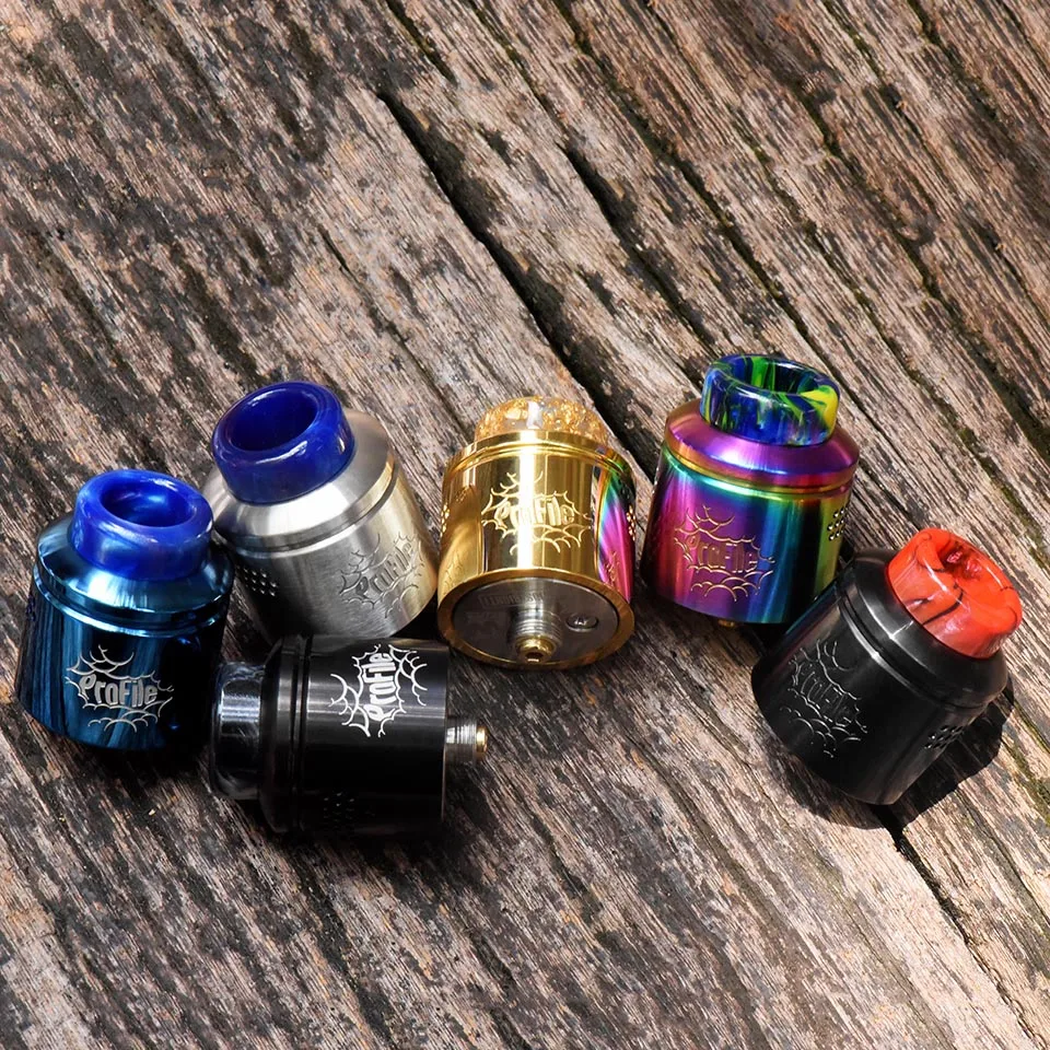 

wholesale 5pcs Original Wotofo Profile RDA tank 24mm suits both mesh coil and wire coils 810 Drip Tip e cigarette atomizer Tank