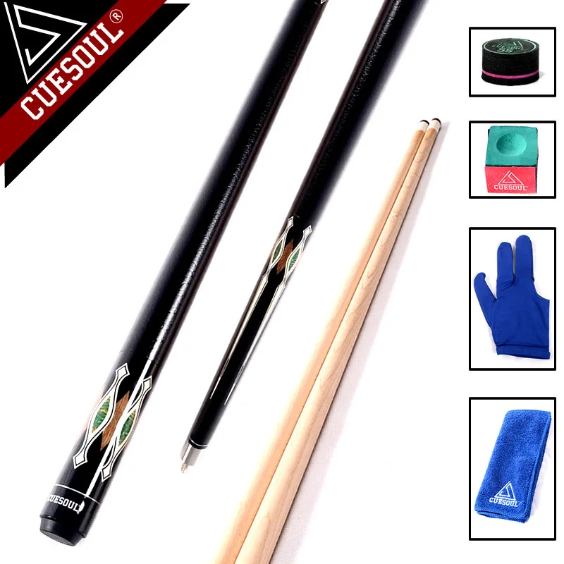 

CUESOUL 13mm Maple Wood 8-ball Ball Arm 1/2 Split Cue Pool Billiard Cue Stick Center Joint With Free T