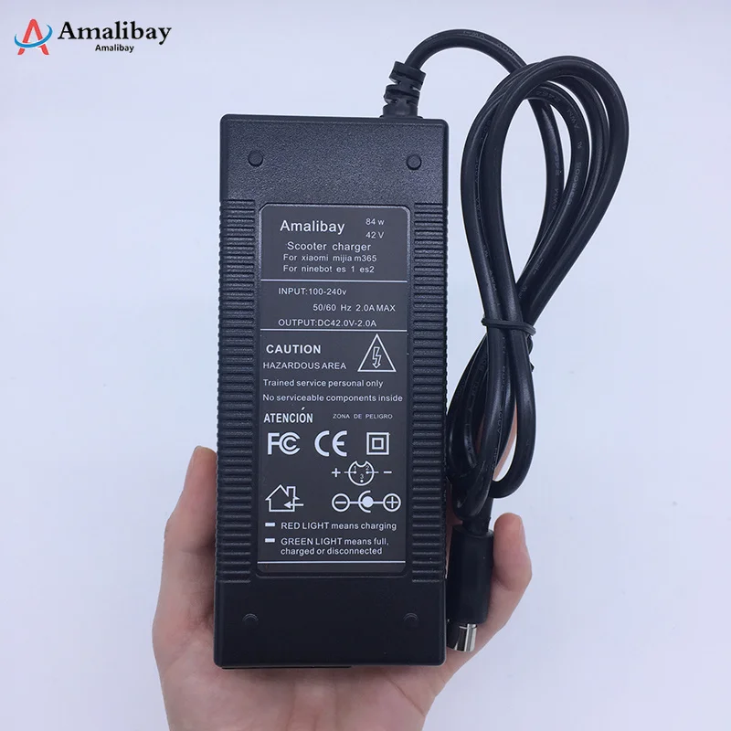 M365 شاحن الكهربائية لوح التزلج شاحن مهايئ بطارية 42 v 2A ل Xiaomi Mijia M365 Ninebot Es1 Es2 سكوتر كهربائي أجزاء M365 شاحن الكهربائية لوح التزلج شاحن مهايئ بطارية 42 v 2A ل Xiaomi Mijia M365 Ninebot Es1 Es2 سكوتر كهربائي أجزاء