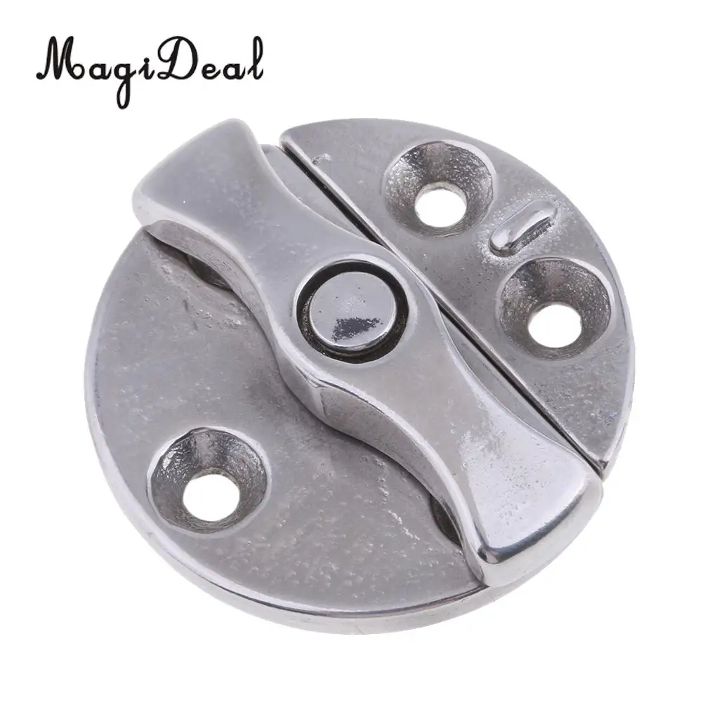 

MagiDeal 316 Stainless Steel Twist Lock Round Marine Boat Door Catch Latch 1.7' for Flatable Fishing Canoe Kayak Boat Dinghy