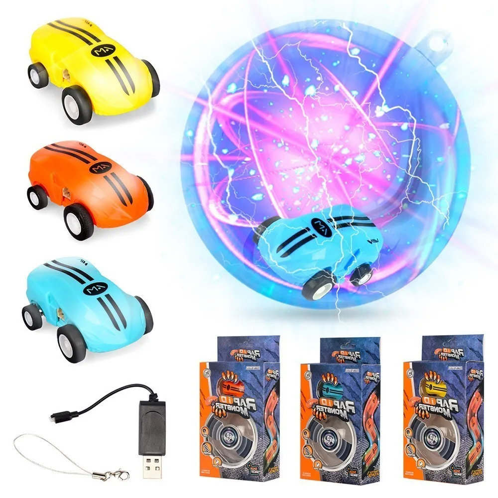 Mini Stunt Car Colorful Light Hight Speed 360 Rotation Spin Car Gift Mini Lovely Toy Vehicle Portable Transparent Sphere