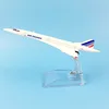 Airplane Model 16cm Air France Concorde Aircraft Model Diecast Metal Plane Airplanes 1:400 Plane Toy Gift Free Shipping 1