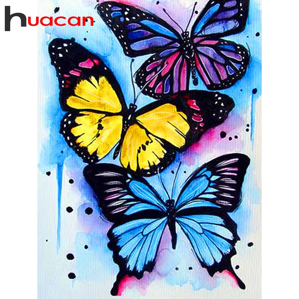 

Huacan Diamond Painting Animals Picture Beading Diamond Art Butterfly 5d Diy Full Square Drill Diamond Mosaic Crystal Embroidery