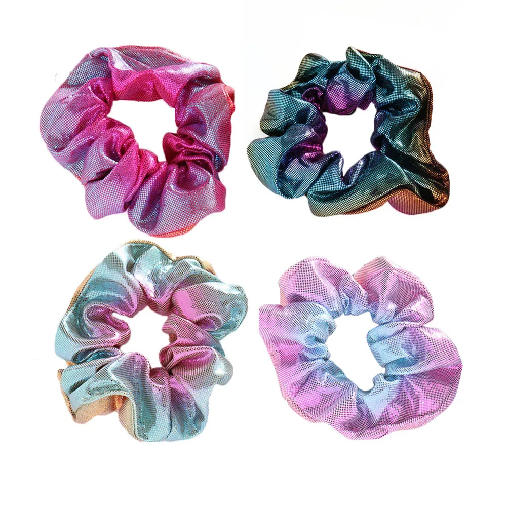 Women Elastic Hair Rope Glitter scrunchie Ponytail Holder Laser Radiation Colorful Hair Ring Scrunchy Hair Band Accessories Women Elastic Hair Rope Glitter scrunchie Ponytail Holder Laser Radiation Colorful Hair Ring Scrunchy Hair Band Accessories